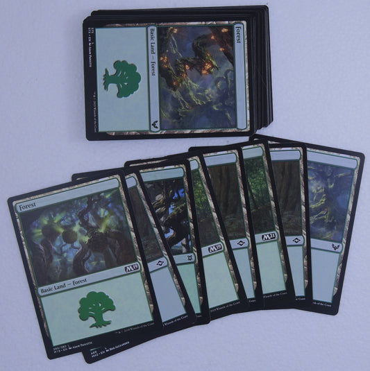Magic the Gathering basic Forest land cards bulk pack of 30
