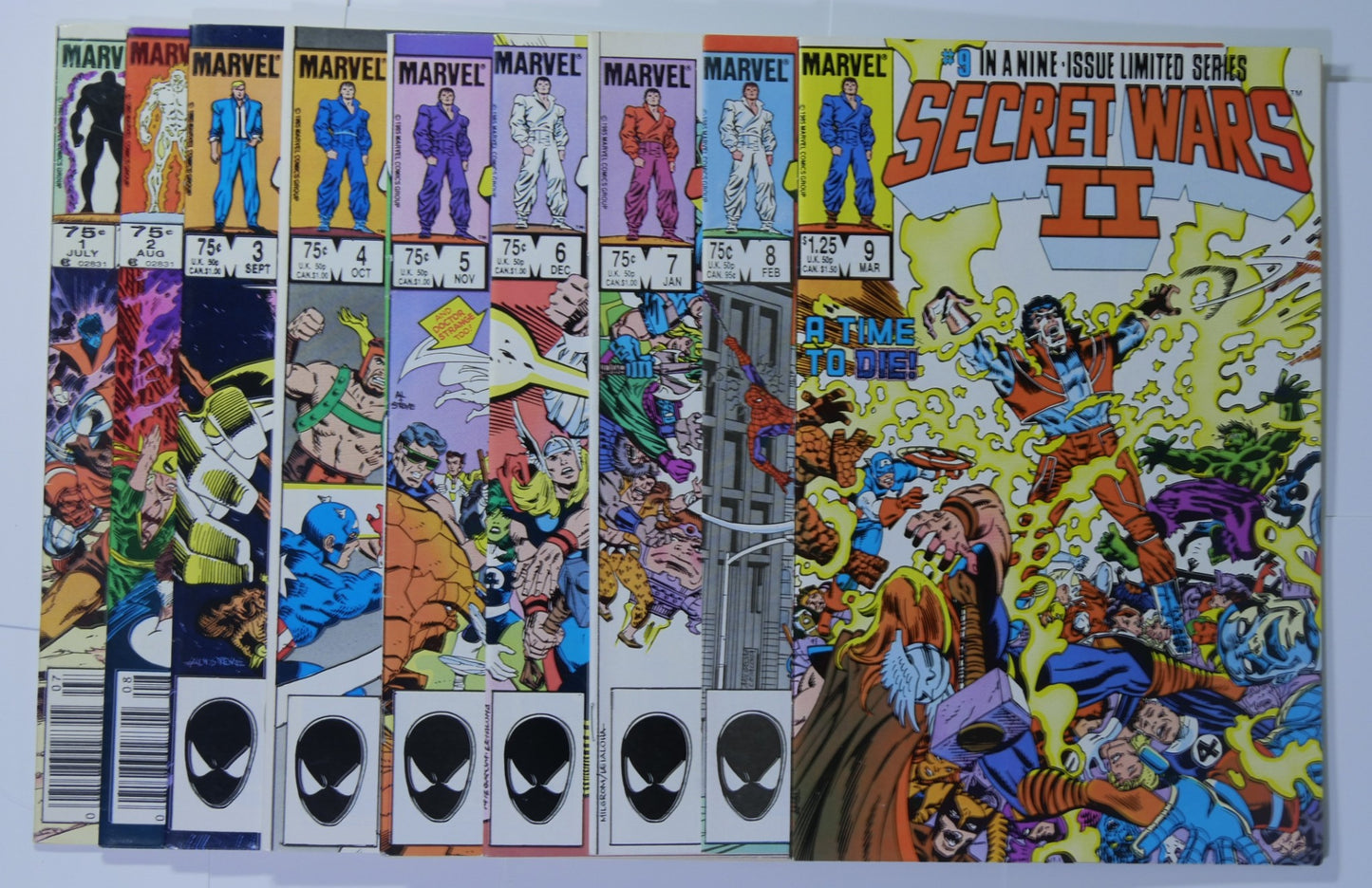 Secret Wars II #1–9 Complete Set (Marvel, 1985–1986)