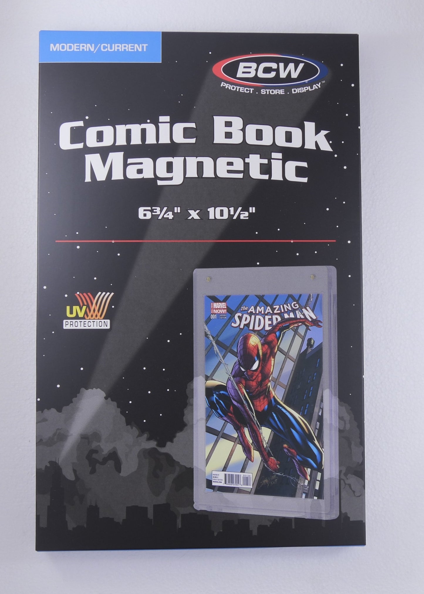 BCW magnetic comic book holder retail packaging for current size comics