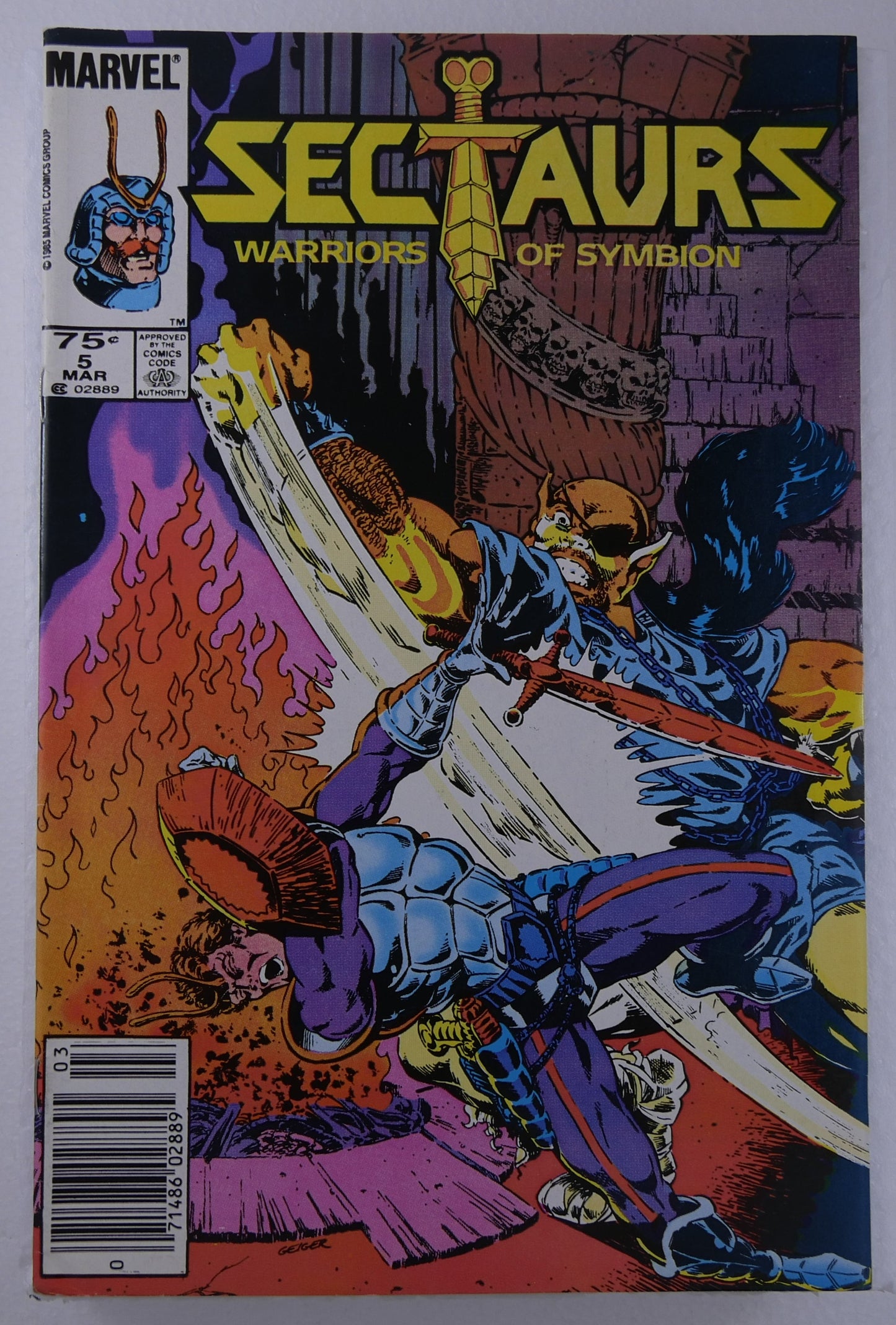 Sectaurs #5 Marvel Comics 1985 Warriors of Symbion cover art