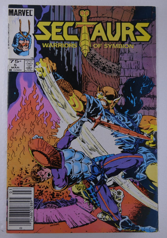 Sectaurs #5 Marvel Comics 1985 Warriors of Symbion cover art