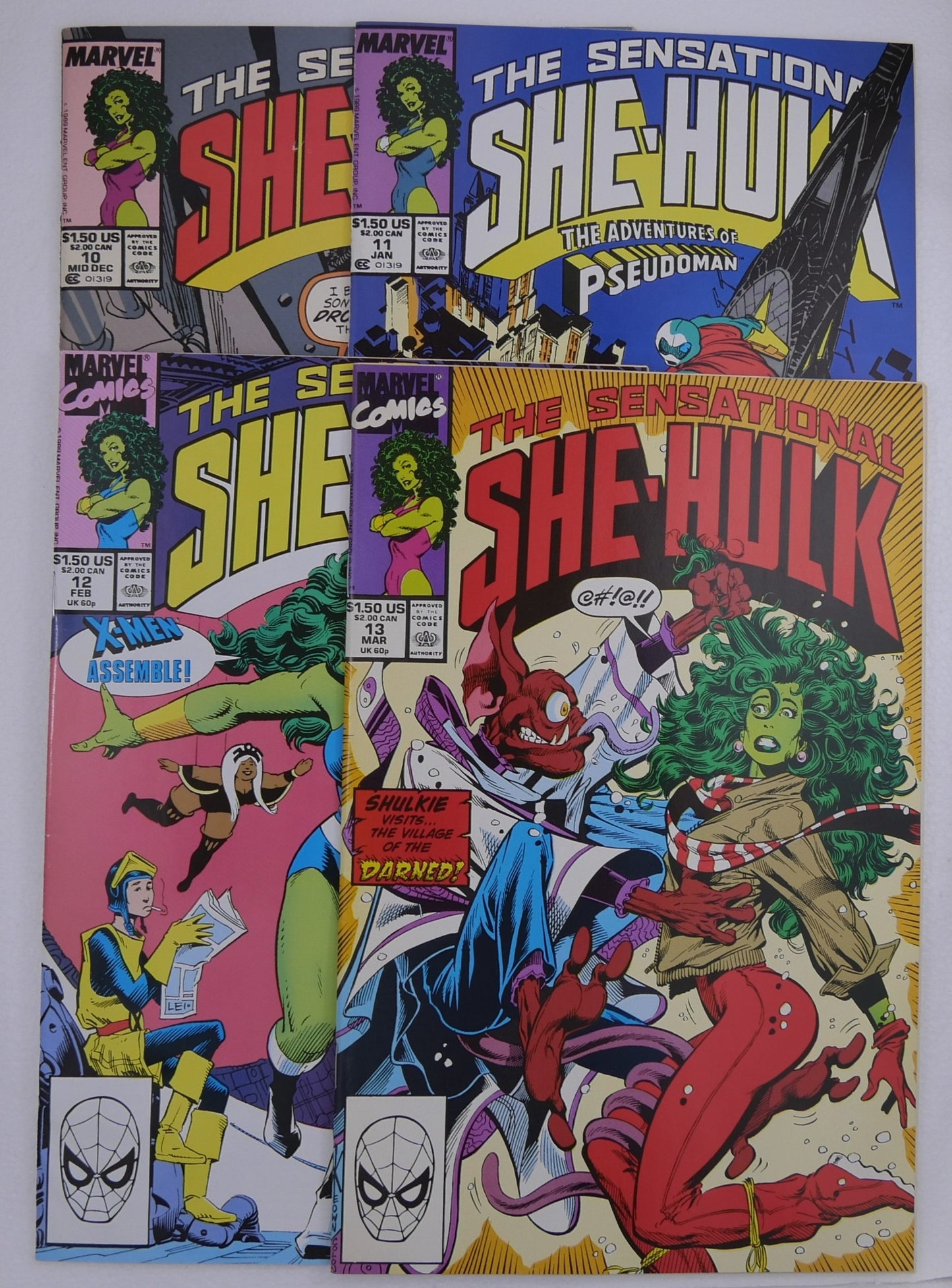 The Sensational She-Hulk issues 10 11 12 13 Marvel Comics group photo showing four covers