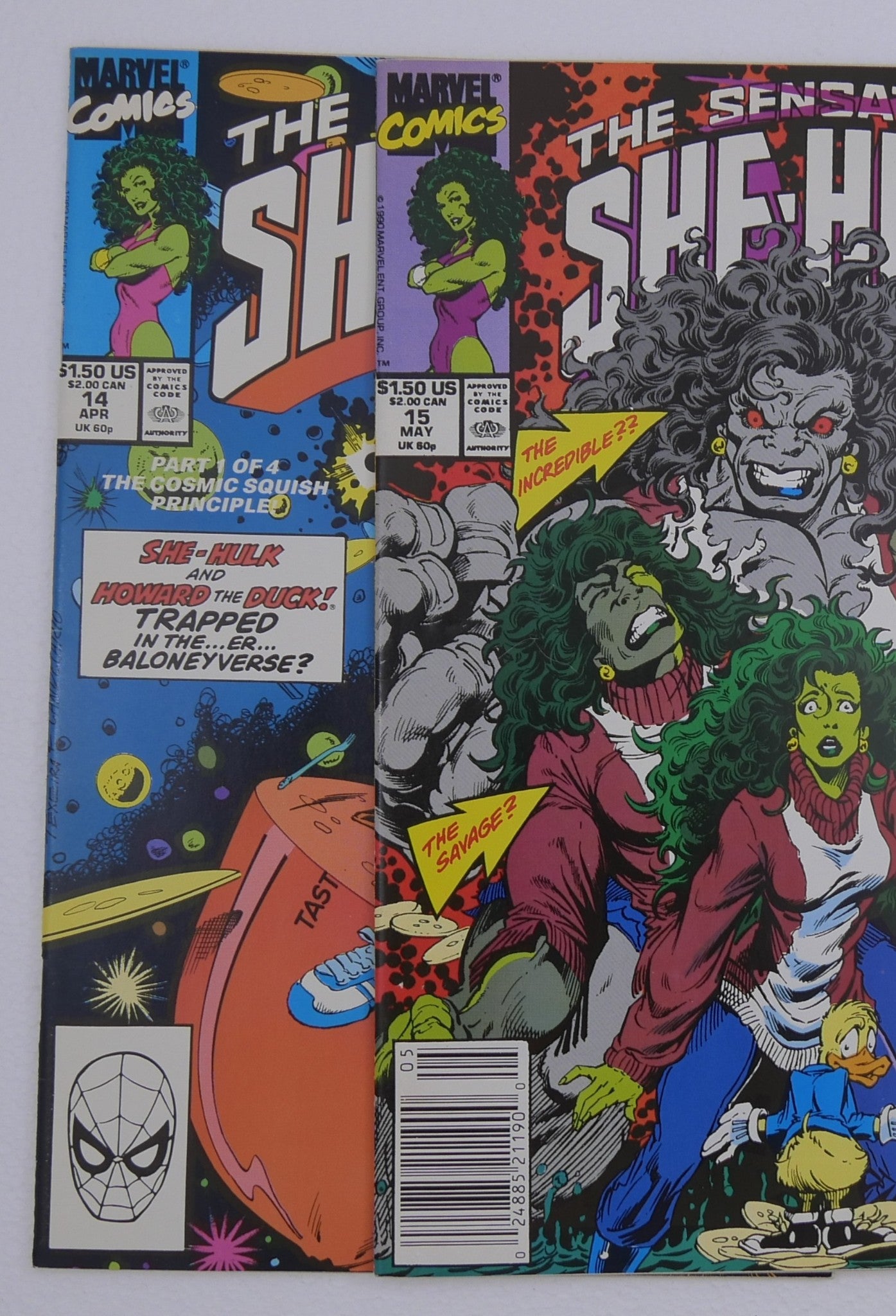 The Sensational She-Hulk #14–15 Comic Bundle (1990 Marvel)