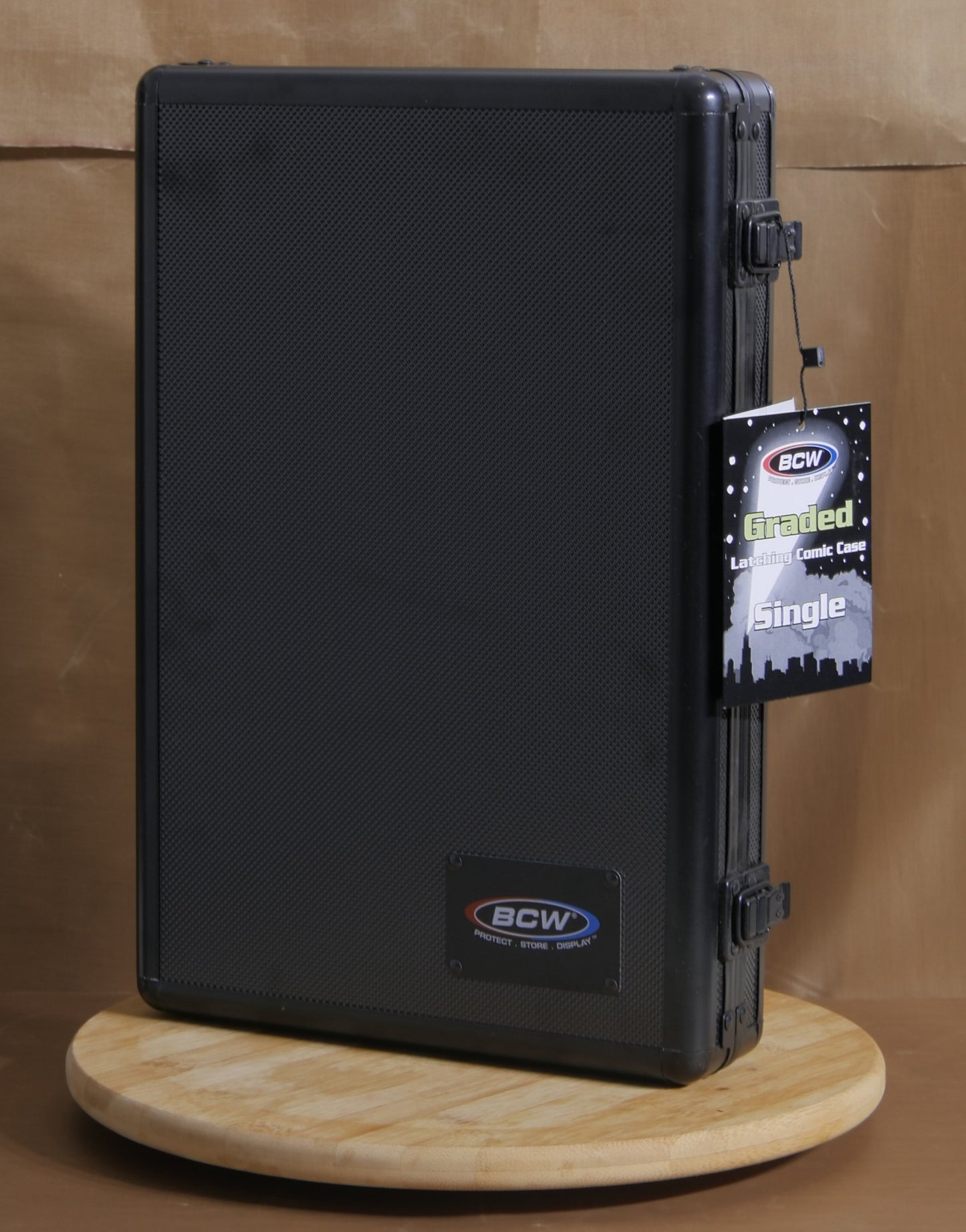 BCW small graded latching comic case holding a single CGC slab with padded interior