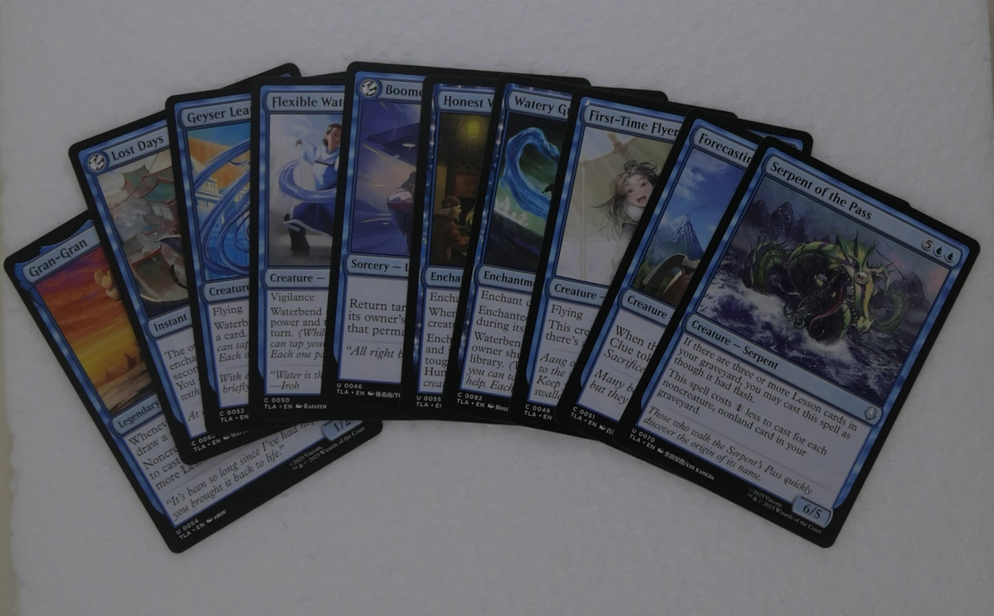 Avatar TLA Blue Starter Pack – 10 Card Waterbender Lot