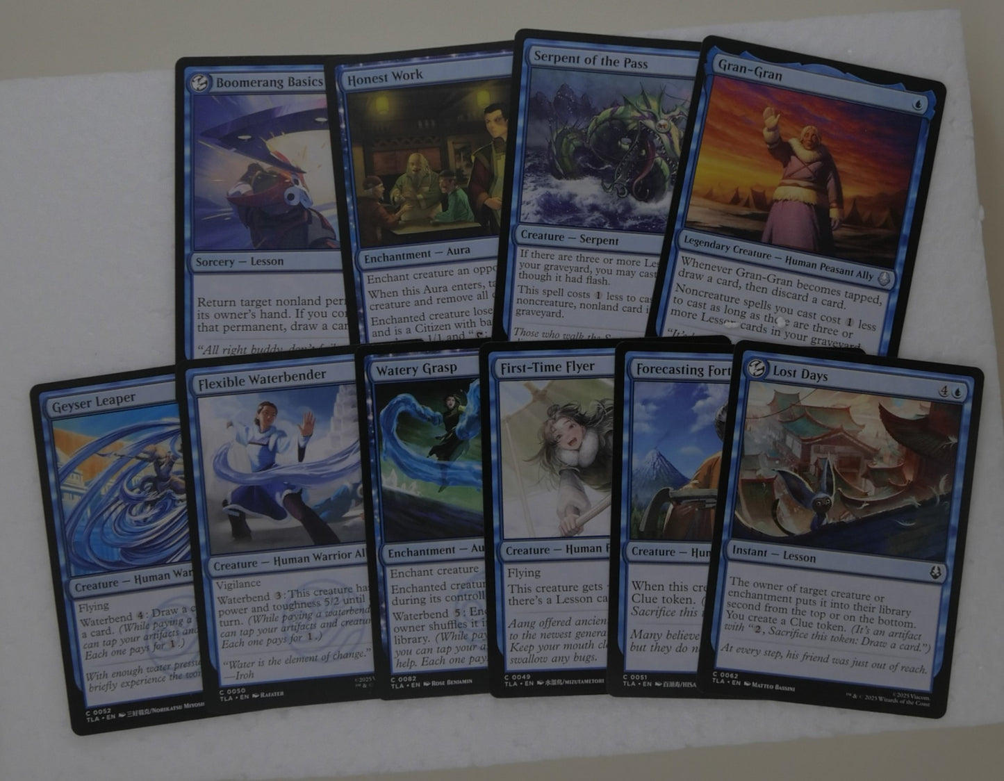 Avatar TLA Blue Starter Pack – 10 Card Waterbender Lot