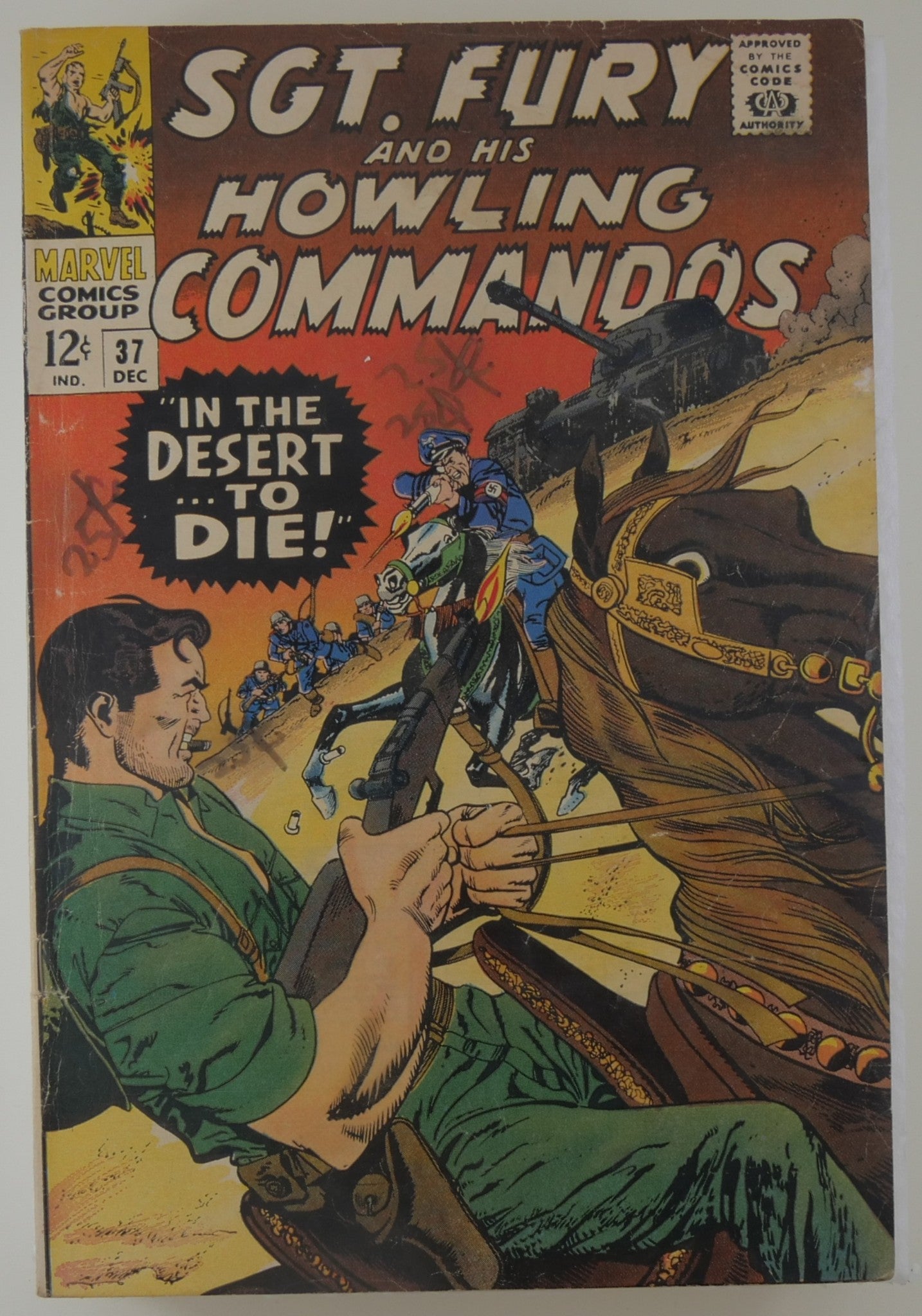 Sgt. Fury and His Howling Commandos #37 1966 Marvel Comics desert battle cover