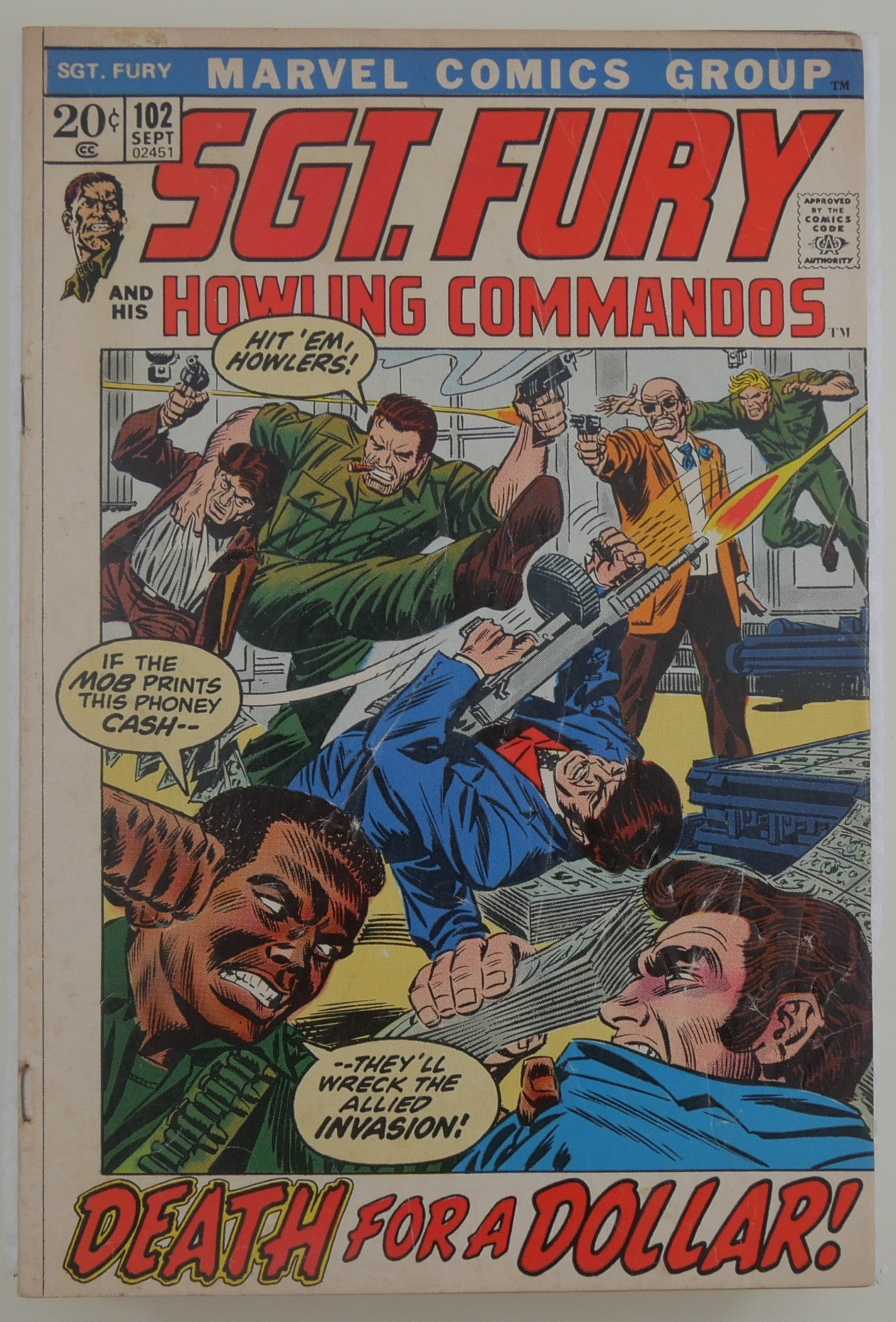Sgt. Fury and His Howling Commandos #102 Marvel Comics 1972 cover