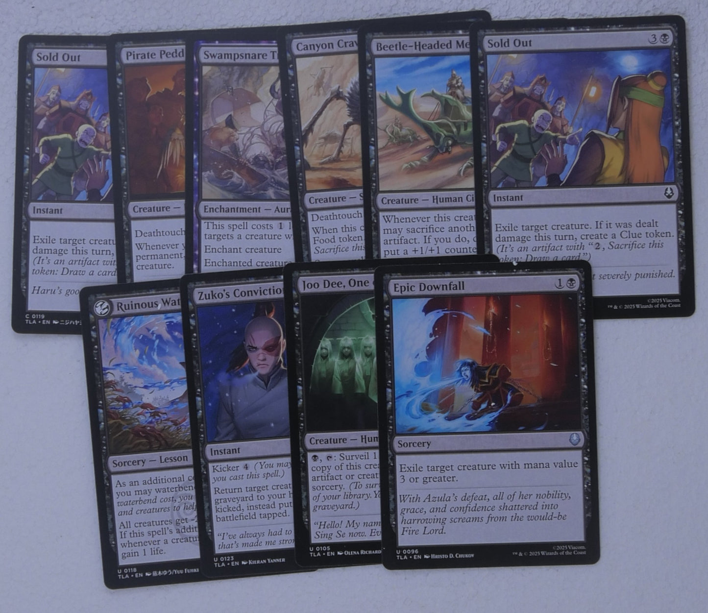 Avatar: The Last Airbender Black Starter Pack (10 Cards)