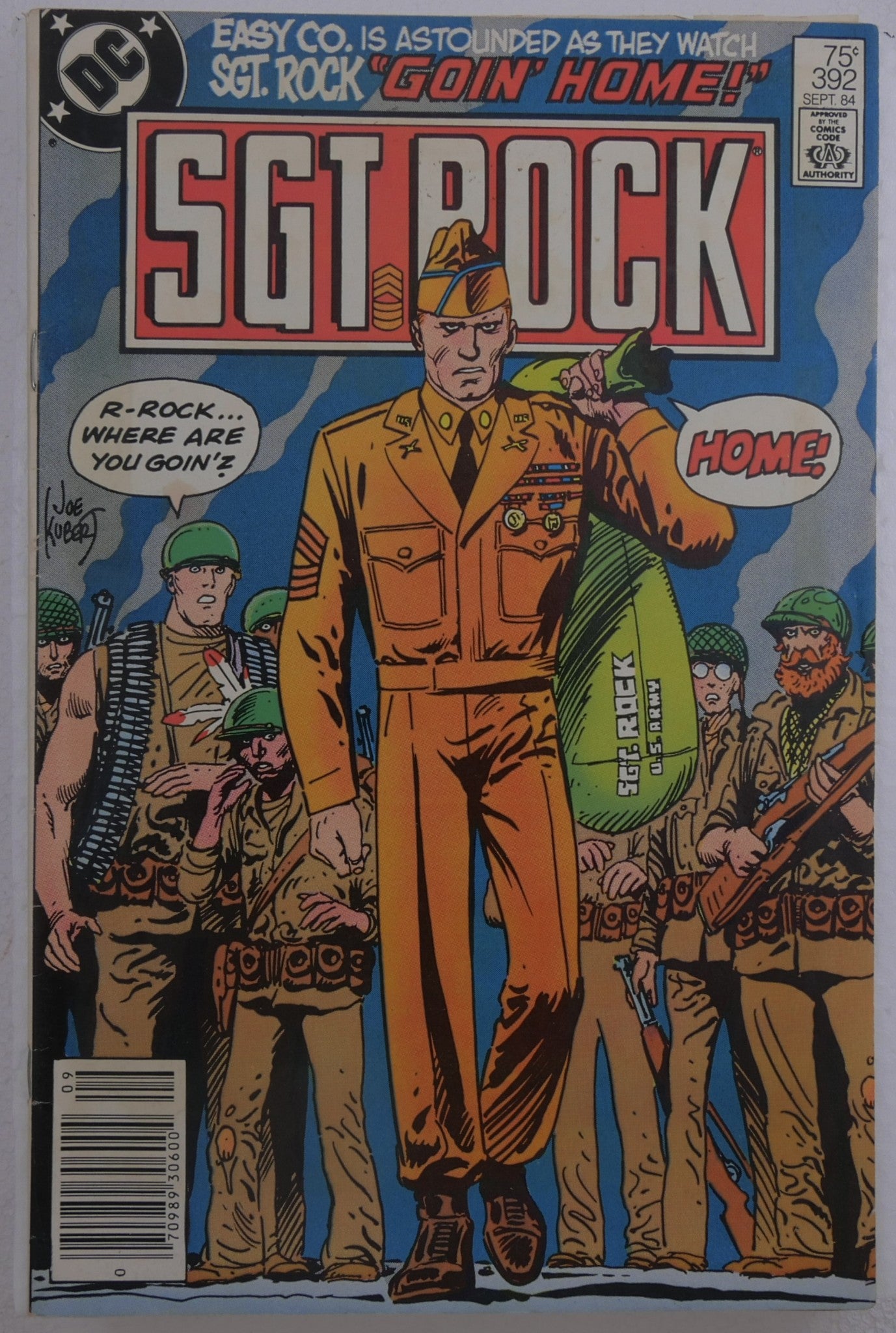 Sgt. Rock #392 DC Comics 1984 Goin’ Home war comic cover