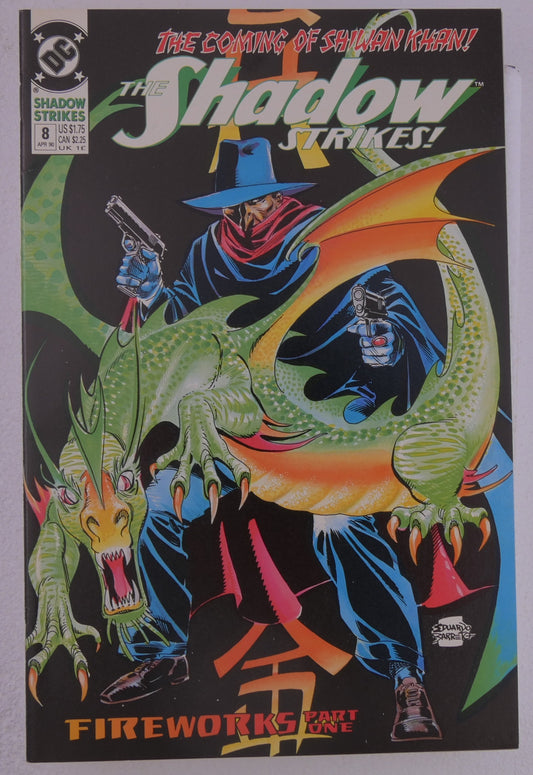 The Shadow Strikes #8 DC Comics 1990 Fireworks Part One cover