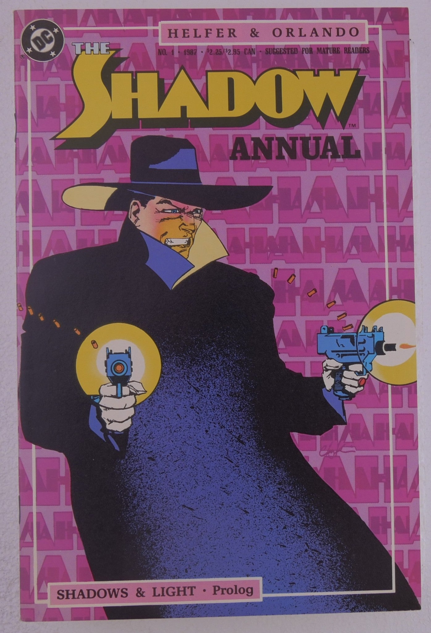 The Shadow Annual #1 DC Comics 1987 Shadows & Light Prolog cover