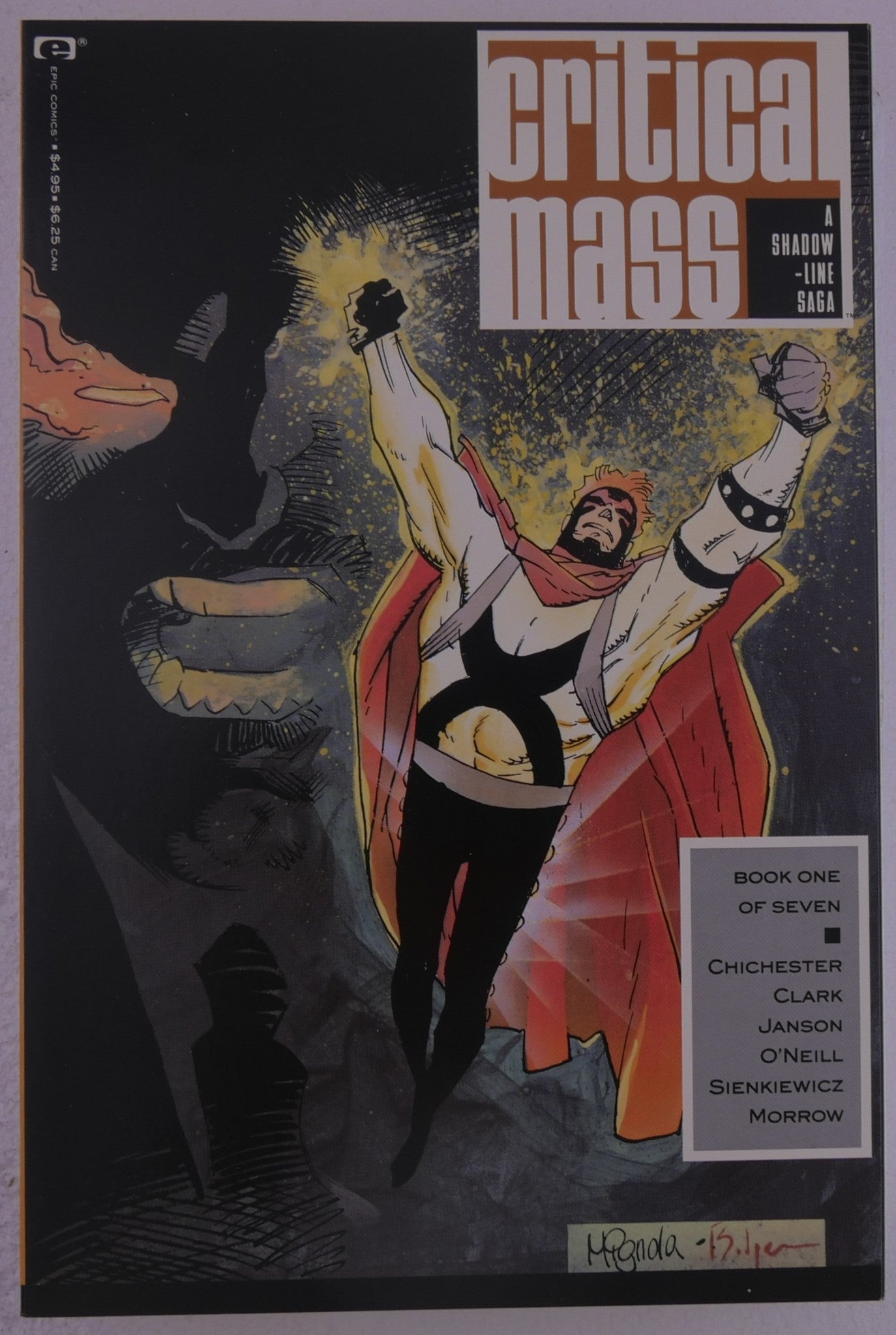 A Shadowline Saga Critical Mass #1 Epic Comics 1989 Mike Mignola cover art