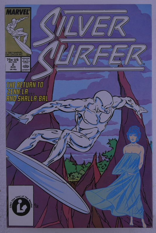 Silver Surfer #2 Marvel 1987 newsstand cover Return to Zenn-La and Shalla-Bal