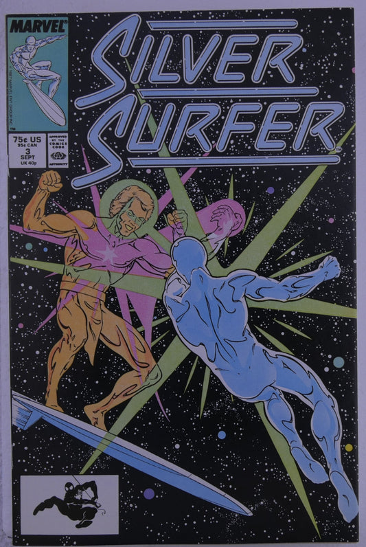 Silver Surfer #3 Marvel 1987 direct edition cosmic battle cover
