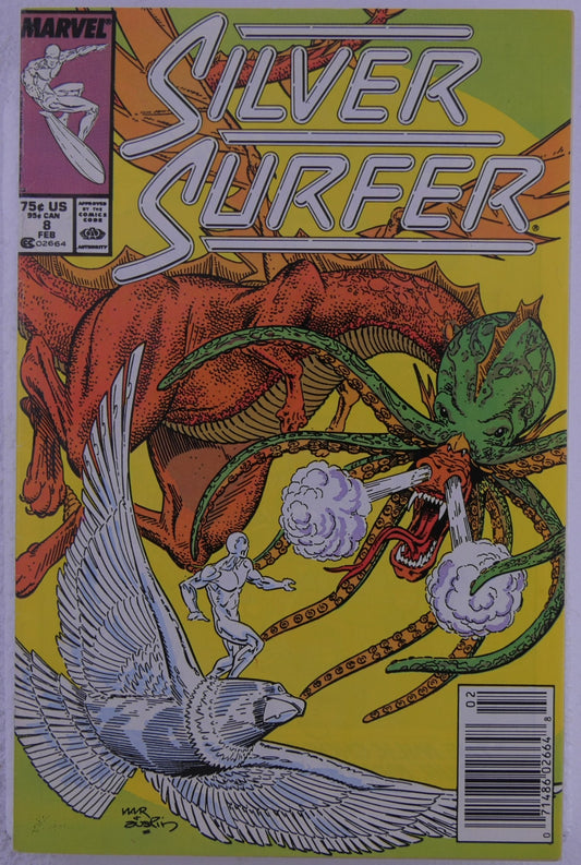 Silver Surfer Vol. 3 #8 (1988) Direct Edition comic cover — “Soul, Sweet Soul”