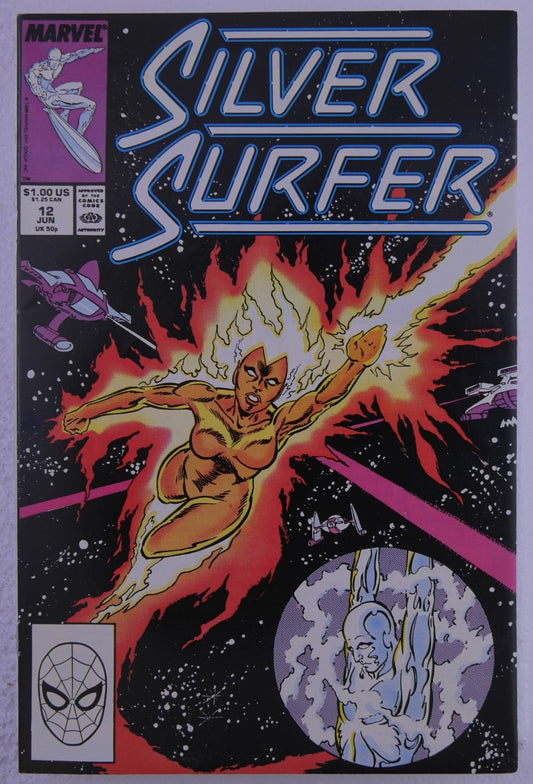 Silver Surfer Vol. 3 #12 1987 Marvel Comics Direct Edition cover featuring Nova arc artwork