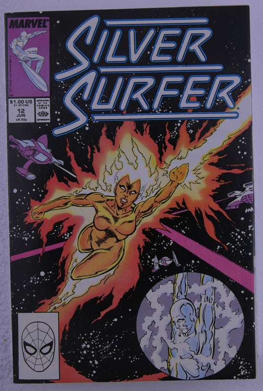 Silver Surfer Vol. 3 #12 1987 Marvel Comics Direct Edition cover featuring Nova arc artwork