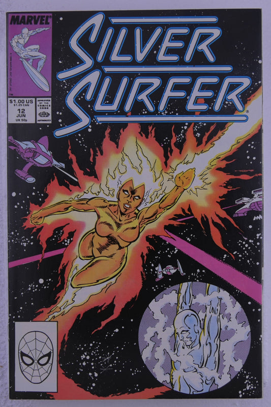 Silver Surfer Vol. 3 #12 1988 Marvel Comics Direct Edition cover featuring Nova arc artwork