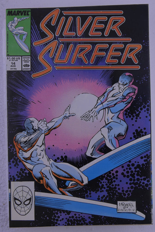 Silver Surfer Vol. 3 #14 Marvel Comics 1988 Mike Mignola cover art Silver Surfer vs impostor