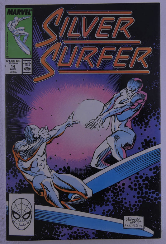 Silver Surfer Vol. 3 #14 Marvel Comics 1988 Mike Mignola cover art Silver Surfer vs impostor