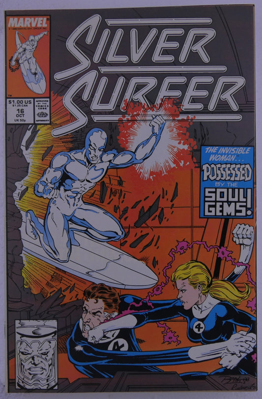 Silver Surfer Vol. 3 #16 Marvel Comics 1988 Soul Gems cover