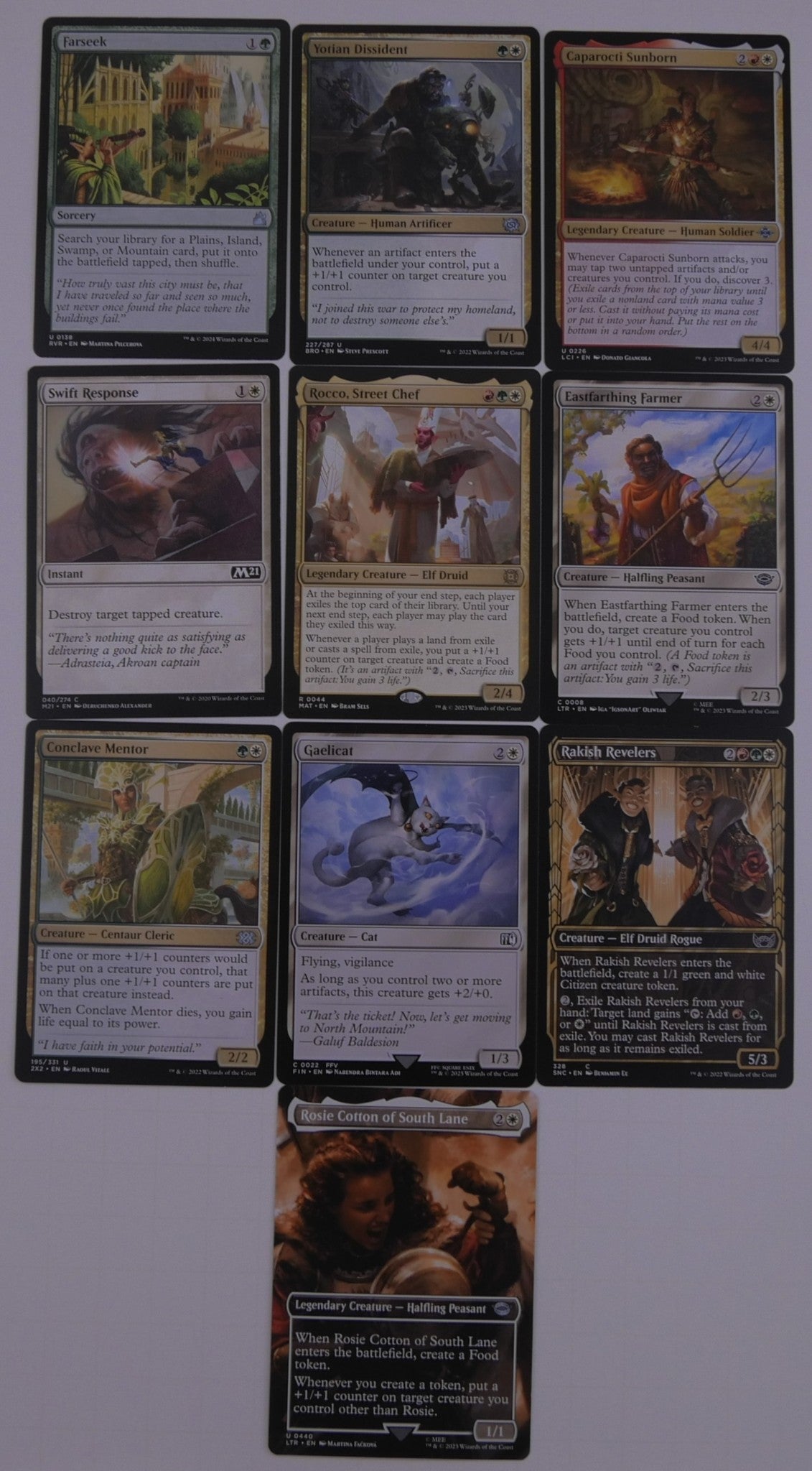 MTG Commander Starter Bundle – Rocco, Street Chef (15-Card Support Pack) 15 synergistic cards focused on Food tokens and +1/+1 counters