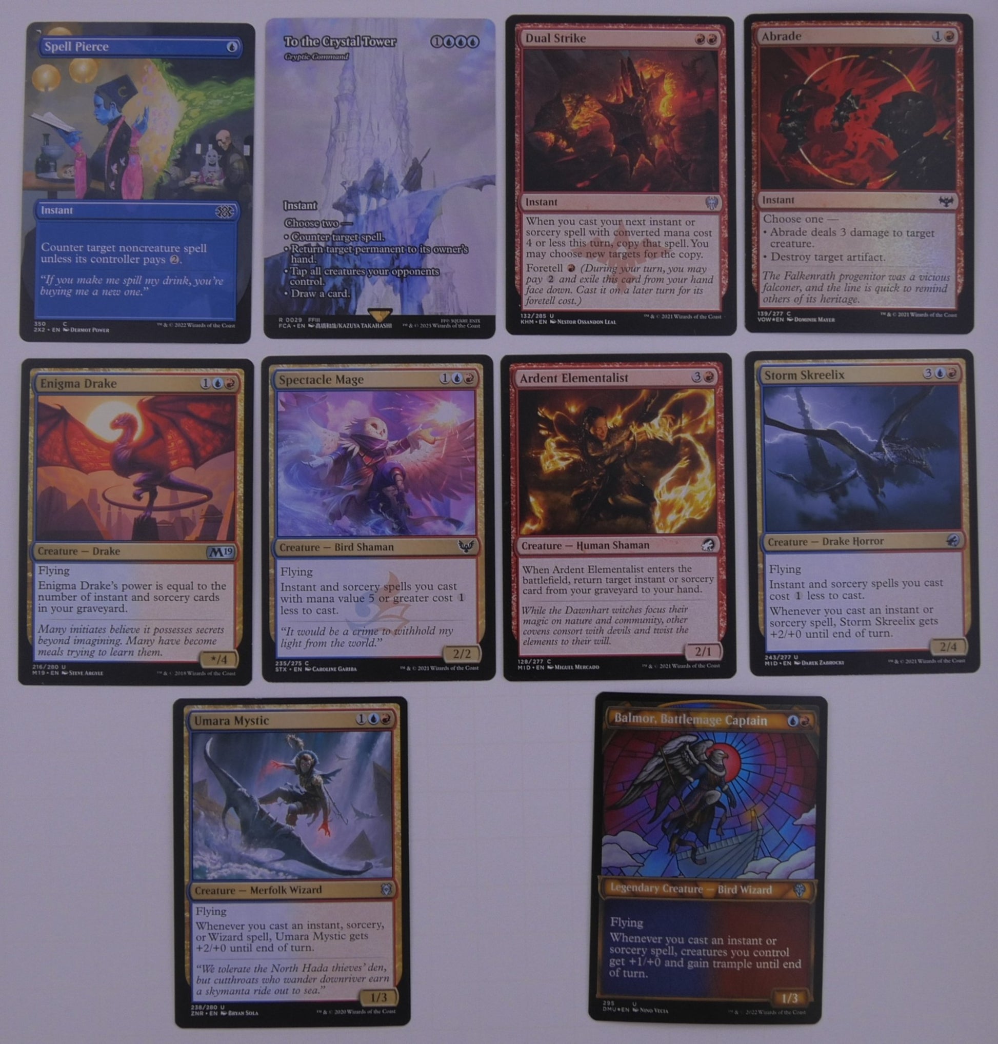 Magic the Gathering Balmor Battlemage Captain Commander starter pack with spells and Izzet lands