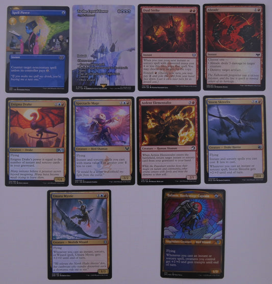 Magic the Gathering Balmor Battlemage Captain Commander starter pack with spells and Izzet lands