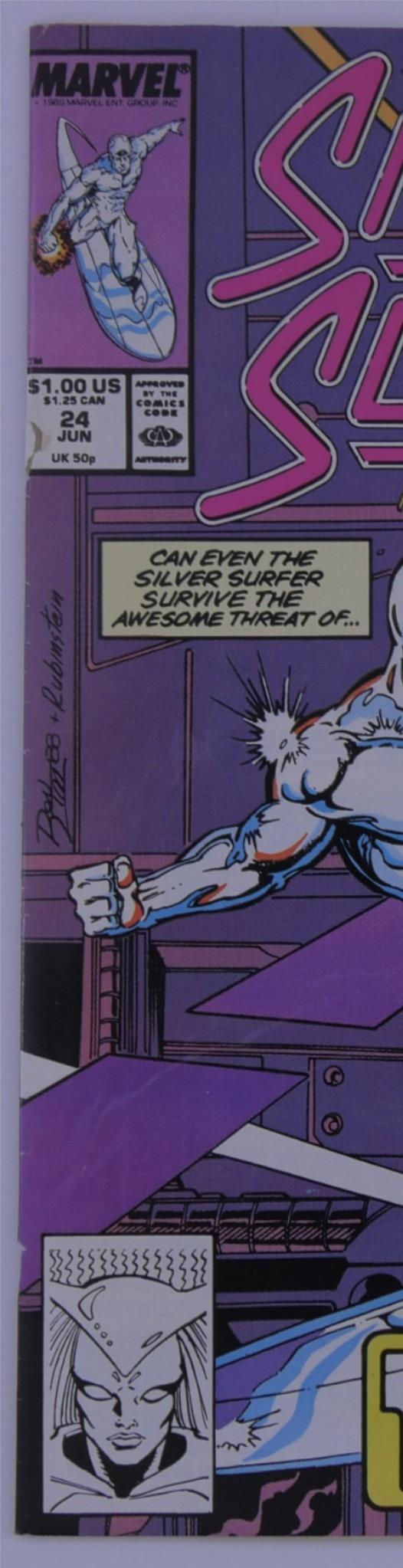 Silver Surfer #24 (Marvel, 1989) G.I.G.O. 1st App? Sci-Fi Planet Computer