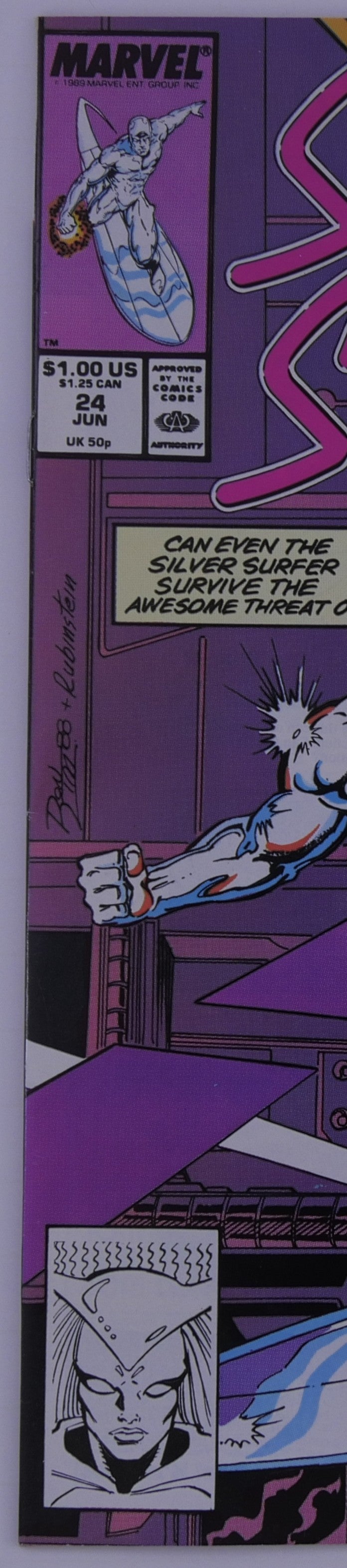Silver Surfer #24 (Marvel, 1989) G.I.G.O. 1st App? Sci-Fi Planet Computer