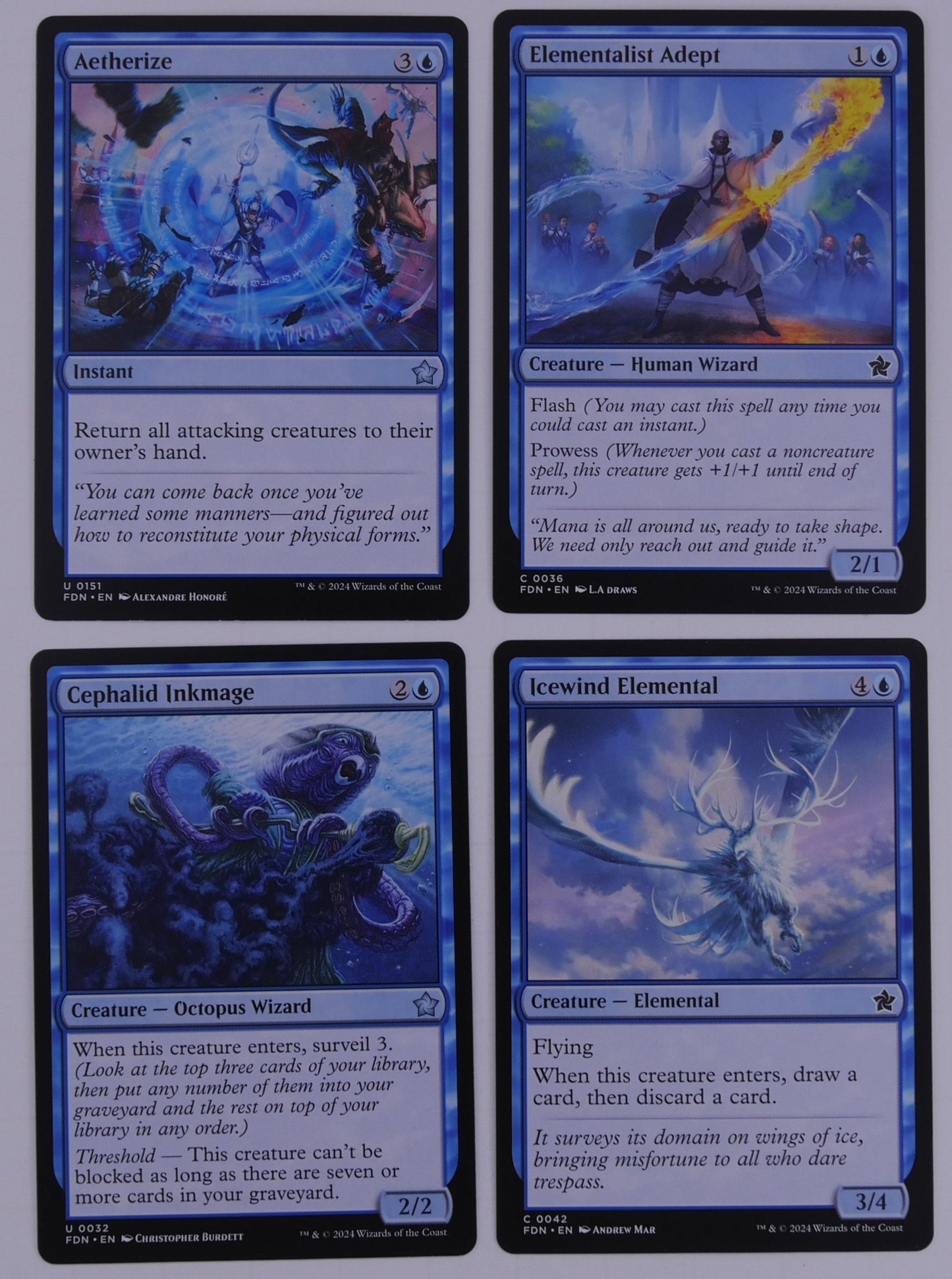 MTG Foundations FDN Blue Commons Uncommons You Pick Choose Your Card