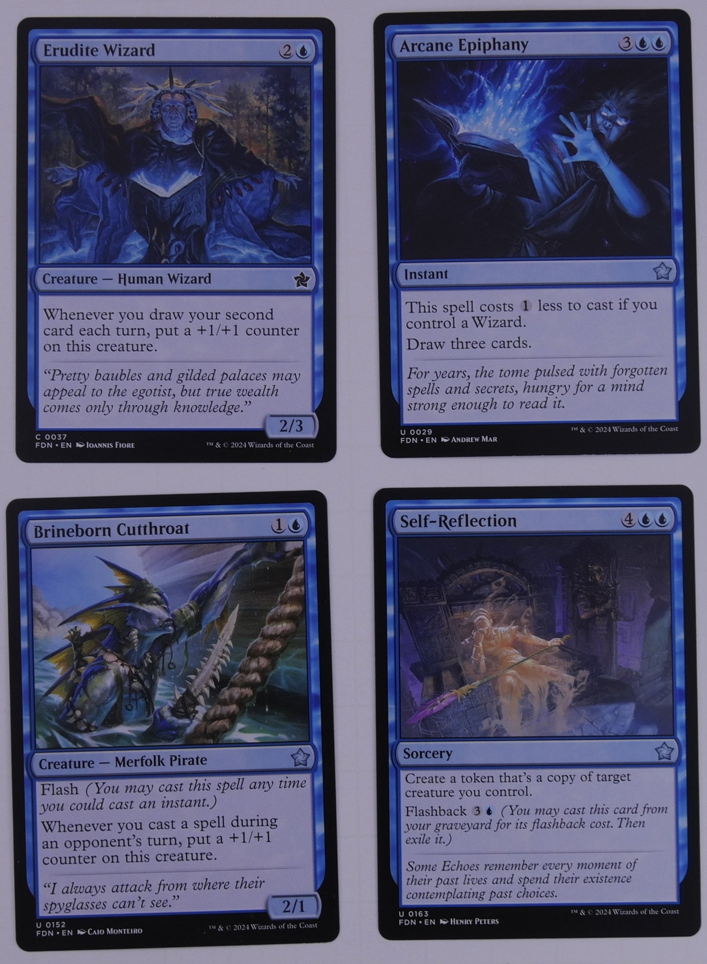 MTG Foundations FDN Blue Commons Uncommons You Pick Choose Your Card