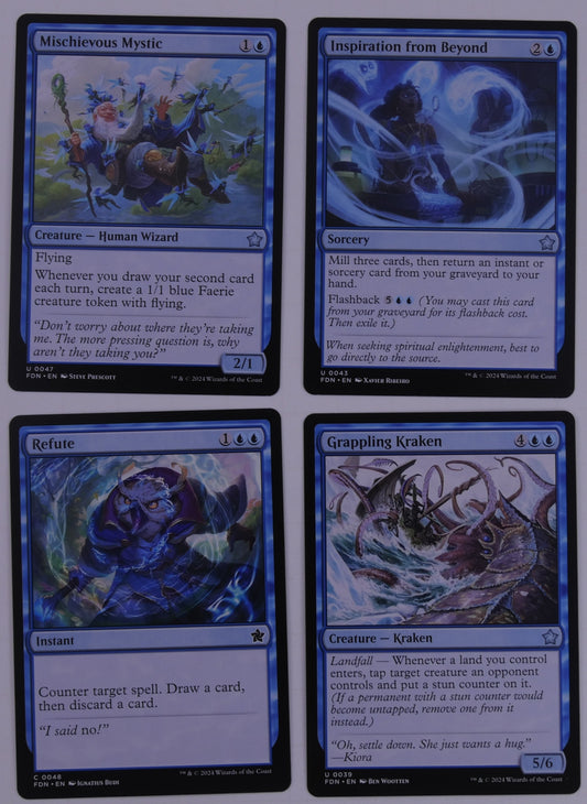 Magic: The Gathering Foundations (FDN) blue commons and uncommons You Pick singles selection
