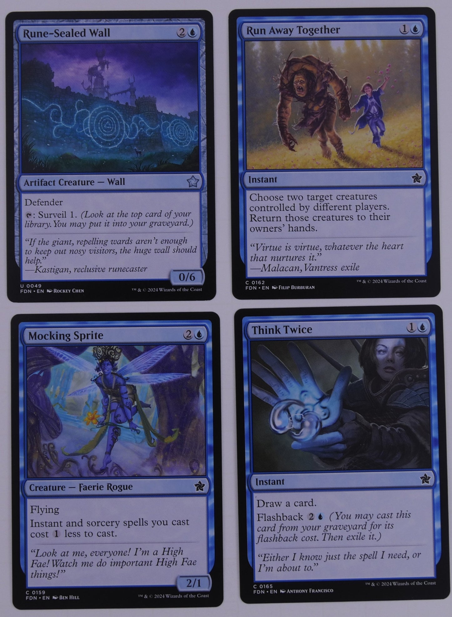 MTG Foundations FDN Blue Commons Uncommons You Pick Choose Your Card