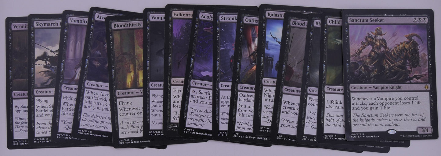 Magic the Gathering Vampire lifegain tribal bundle with Sanctum Seeker and Blood Artist
