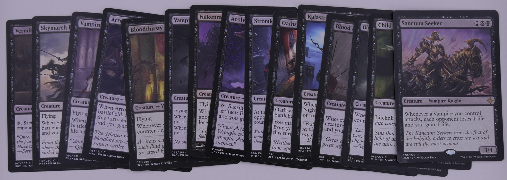 Magic the Gathering Vampire lifegain tribal bundle with Sanctum Seeker and Blood Artist
