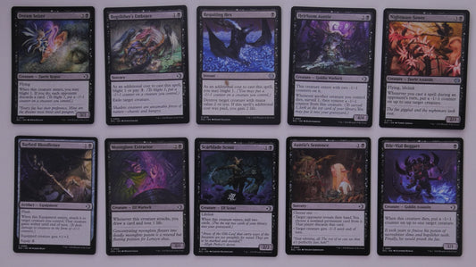 10-card MTG Lorwyn Faeries blight discard control pack grid, exact cards shown – DM Vault Co