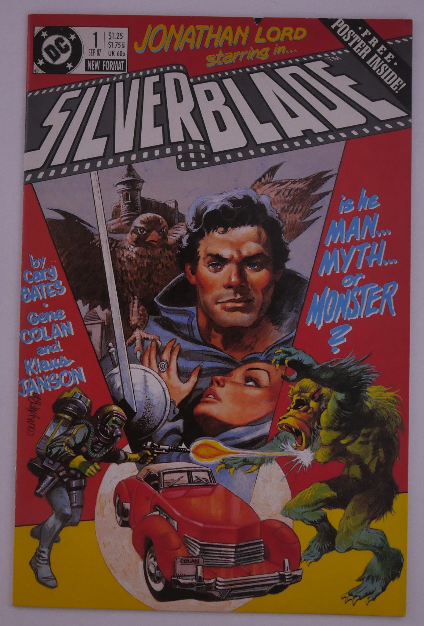 Silverblade #1 1987 DC Comics New Format debut cover featuring Jonathan Lord