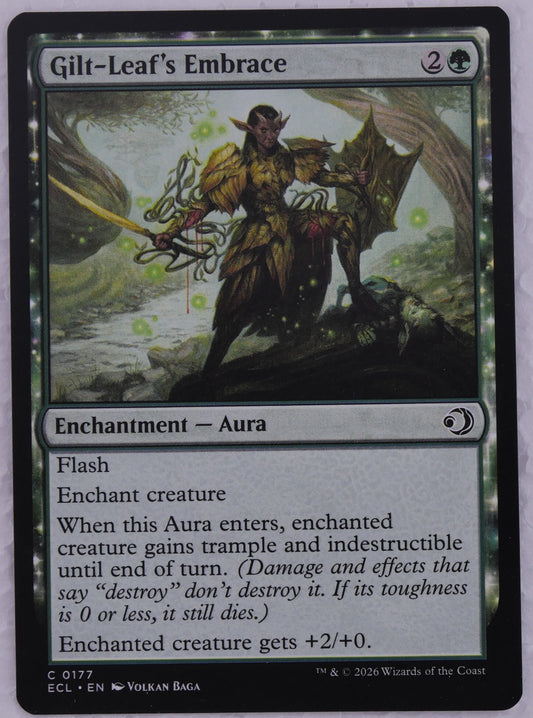 Gilt-Leaf’s Embrace Lowryn: Eclipsed 0177 MTG green Aura card DM Vault Co