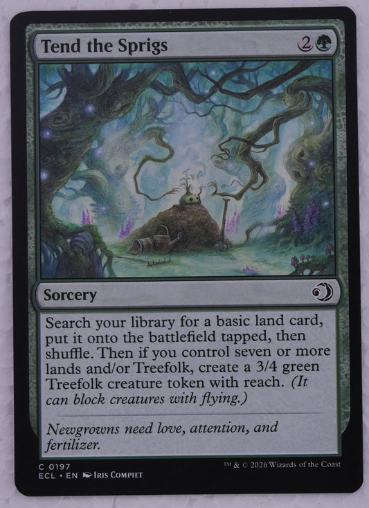 Tend the Sprigs Lowryn: Eclipsed 0197 MTG green ramp sorcery card DM Vault Co