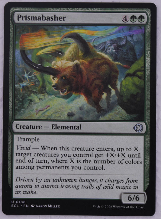 Prismabasher Lowryn: Eclipsed 0188 MTG green Elemental trample card DM Vault Co