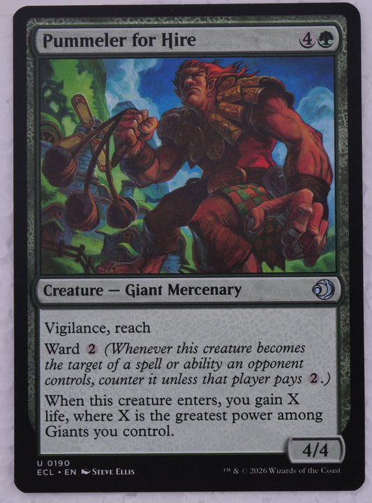 Pummeler for Hire Lowryn: Eclipsed 0190 MTG Giant Mercenary card DM Vault Co