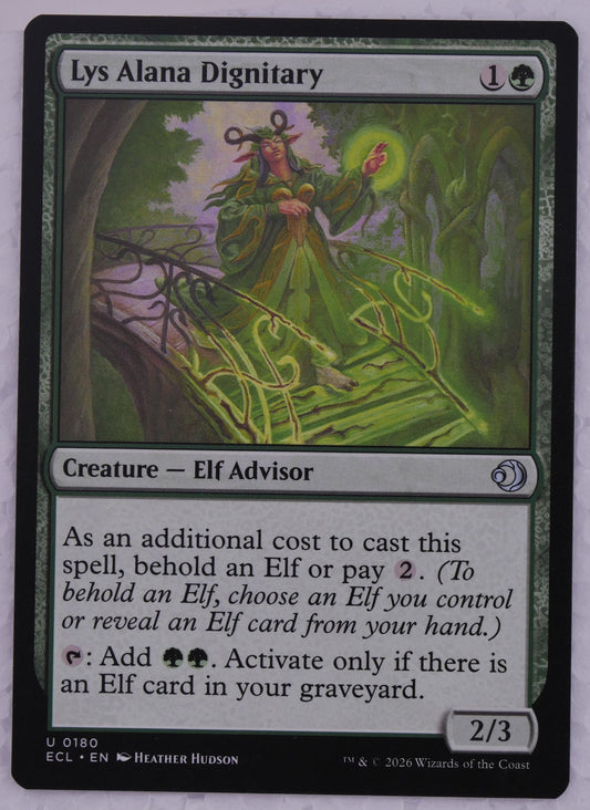 Lys Alana Dignitary Lowryn: Eclipsed 0180 MTG Elf Advisor mana card DM Vault Co