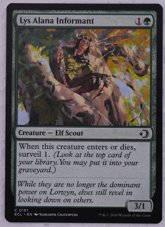 Lys Alana Informant Lowryn: Eclipsed 0181 MTG Elf Scout surveil card DM Vault Co