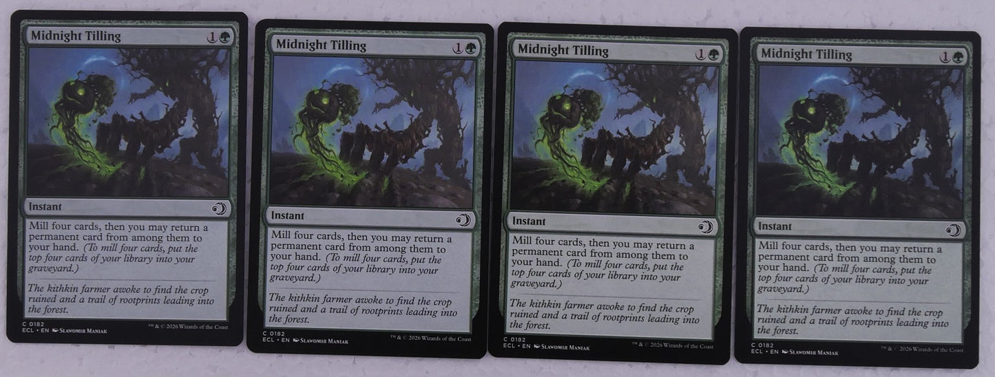 Midnight Tilling Lowryn: Eclipsed 0182 MTG regular finish playset x4 DM Vault Co