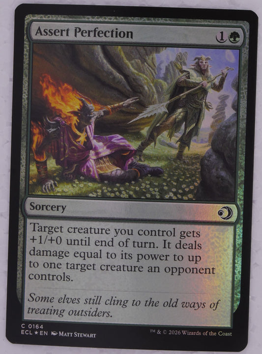 Assert Perfection Lowryn: Eclipsed 0164 MTG foil green sorcery removal card DM Vault Co