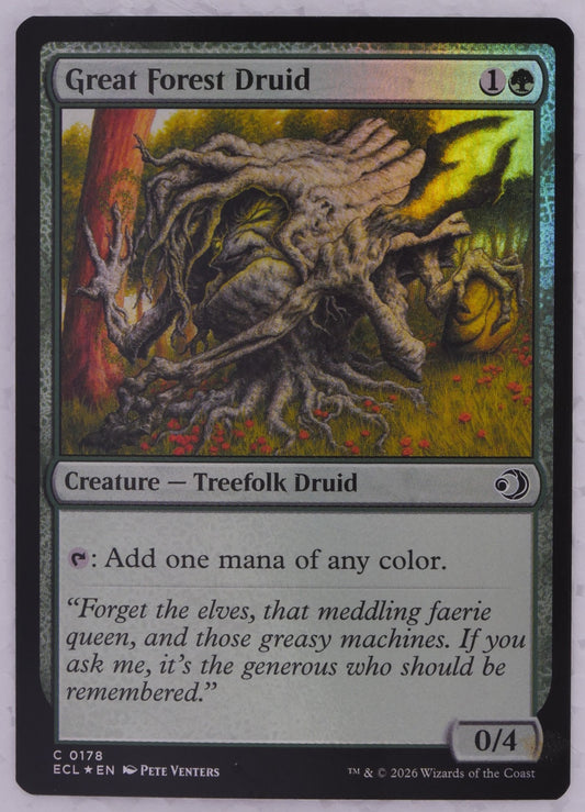 Great Forest Druid Lowryn: Eclipsed 0178 MTG foil Treefolk mana dork DM Vault Co