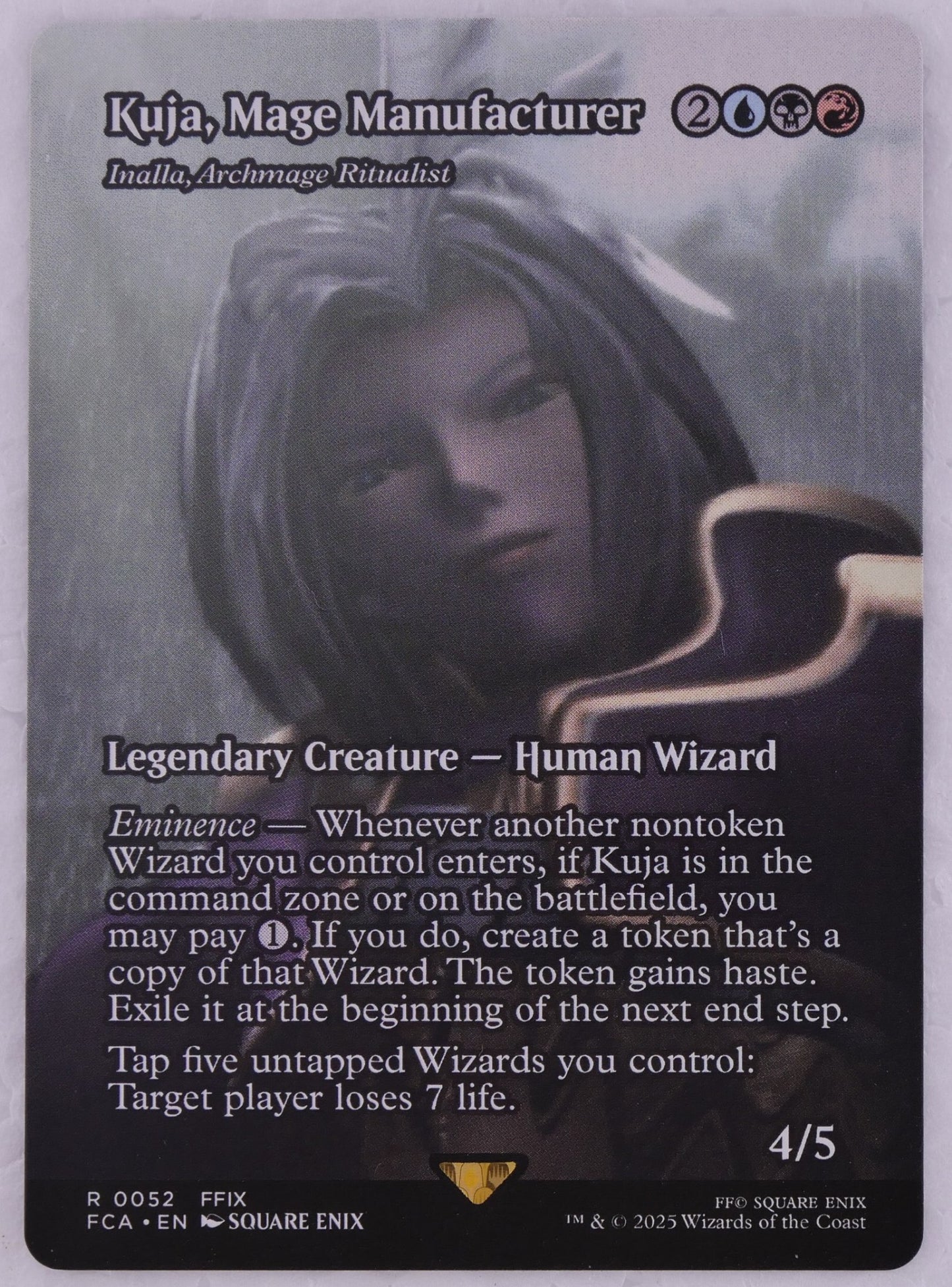 Kuja, Mage Manufacturer MTG FCA FFIX 0052 Extended Art regular finish legendary wizard card Final Fantasy DM Vault Co