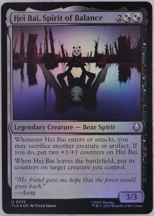 Hei Bai Spirit of Balance MTG TLA 0225 foil finish legendary creature card